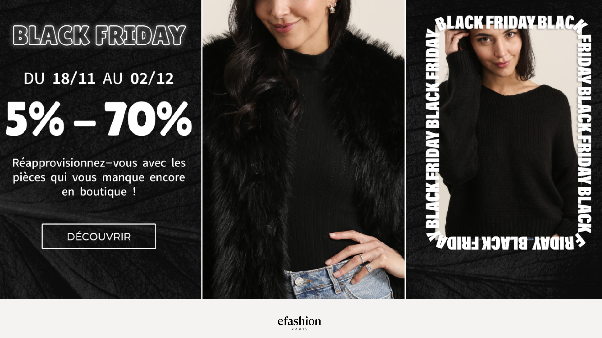 Black Friday prêt-à-porter pro : commande en ligne Paris.