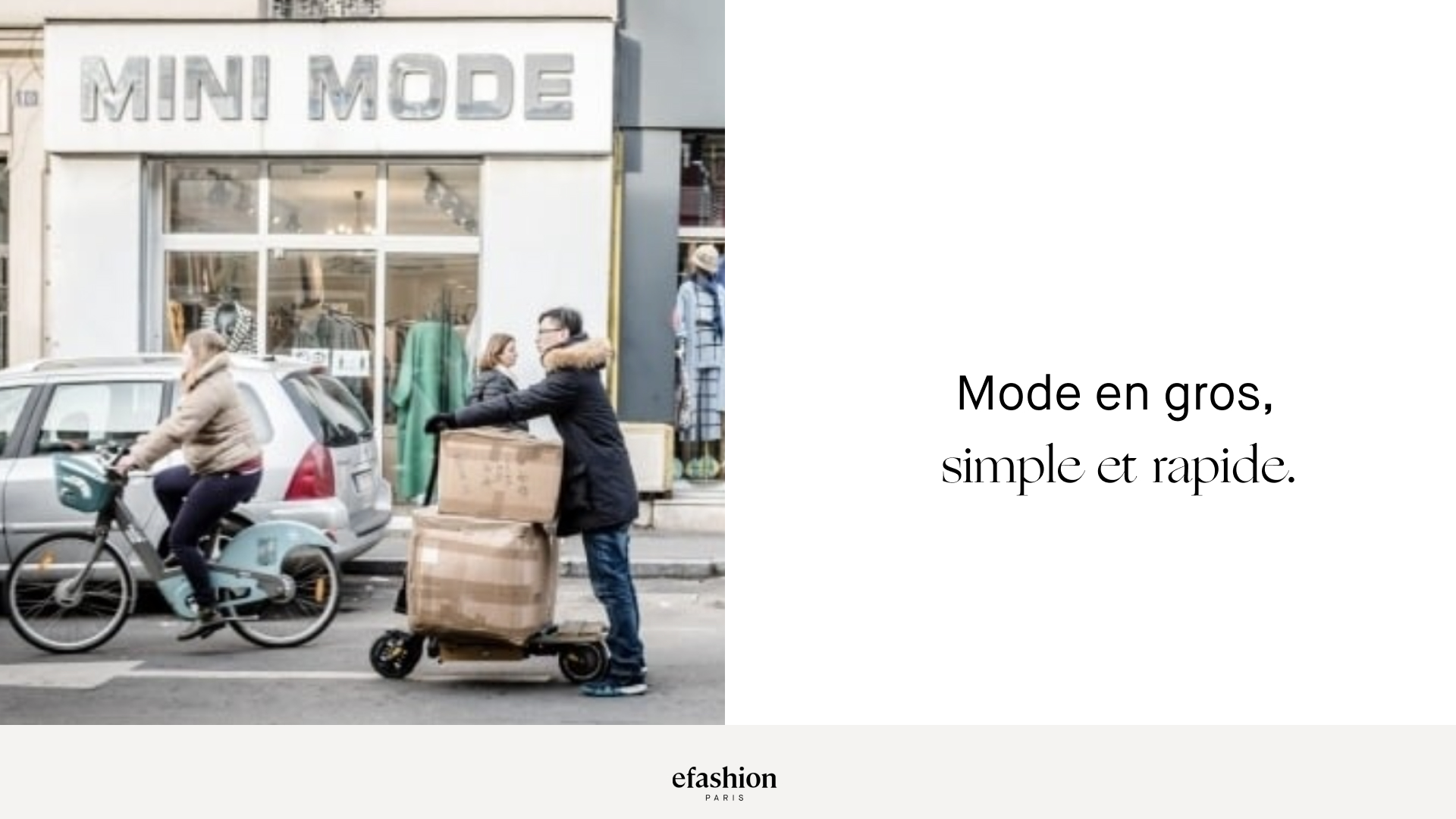 Efashion Paris : commande de prêt-à-porter en gros simplifiée pour les professionnels.